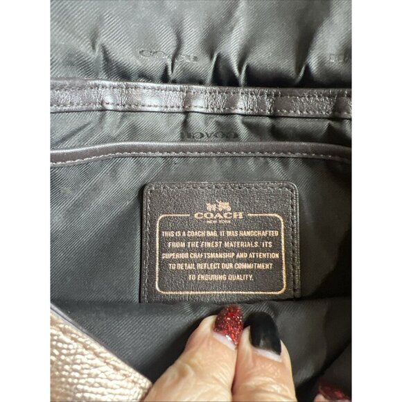 Coach Crosstown Chain Shoulder Bag Leather Pink Women Crossbody Purse Bag - Picture 15 of 15